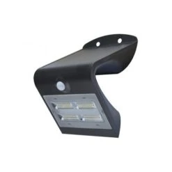 Applique Murale LED Solaire 4W 4000°K Noir + Détecteur