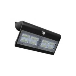 Applique Murale LED Solaire 6.8W 4000°K Noir + Détecteur -Maison Moderne Electricite applique murale led solaire 68w 4000k noir detecteur miidex 2