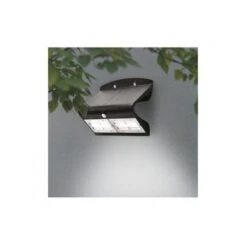 Applique Murale LED Solaire 6.8W 4000°K Noir + Détecteur