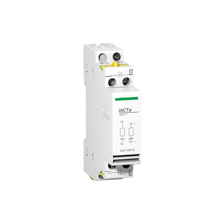 Schneider® Auxiliaire Entrée Commande Double 230VCA, Pour ICT - Acti9, IACTc 1 Schneider® Auxiliaire Entrée Commande Double 230VCA, Pour ICT - Acti9, IACTc