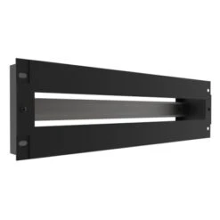 Bandeau 3U Décaissé Avec Rail DIN Pour 24 Modules - Noir