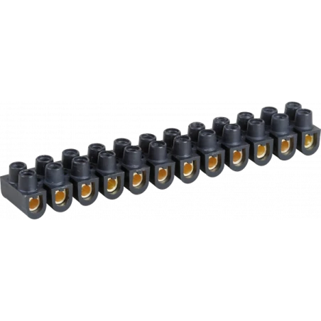 Barrette Noire à Plots Laiton - 16 Mm² 1 Barrette Noire à Plots Laiton - 16 Mm²