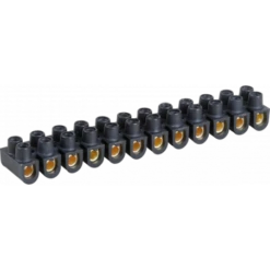 Barrette Noire à Plots Laiton - 25 Mm²