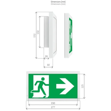 BAES D’évacuation IP20 IK04 - 45 Lm - LED 2 BAES D’évacuation IP20 IK04 - 45 Lm - LED – Image 2