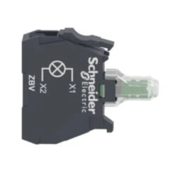 Schneider® Bloc Lumineux DEL - Harmony XB4-XB5 - 24VACDC - Blanc - Racc Vis étrier