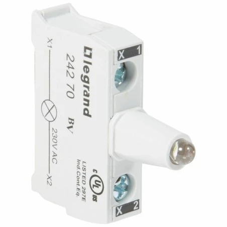 Legrand Bloc Lumineux LEDs Pour Boîte à Boutons - Raccordement à Vis - 230V - Blanc 1 Legrand Bloc Lumineux LEDs Pour Boîte à Boutons - Raccordement à Vis - 230V - Blanc