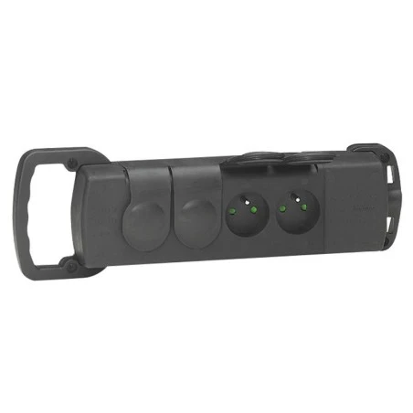 Legrand Bloc Multiprises Caoutchouc 4 Prises De Courant 2P+T 16A IP44 IK08 Avec Poignée De Transport 1 Legrand Bloc Multiprises Caoutchouc 4 Prises De Courant 2P+T 16A IP44 IK08 Avec Poignée De Transport