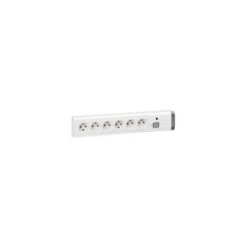 Legrand Bloc Multiprises Fixable Avec Interrupteur Bipolaire à Voyant Et 6 Prises De Courant 2P+T Longueur 399mm