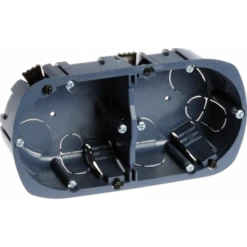 Boite D'appareillage Multi-matériaux Standard 2 Postes - Ø 67/68 Mm - Prof. 40mm - Horizontal/vertical - Entraxe 71 Mm