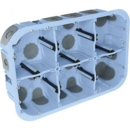 Boite D'encastrement 6 Postes En Carrés - Ø 67/68 Mm Horizontal/vertical, Entraxe 71 Mm - Prof. 50 Mm - Air'métic 1 Boite D'encastrement 6 Postes En Carrés - Ø 67/68 Mm Horizontal/vertical, Entraxe 71 Mm - Prof. 50 Mm - Air'métic