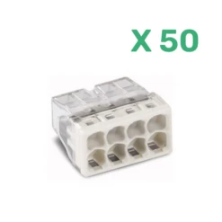 Borne WAGO Pour Boite De Dérivation COMPACT 8 Conducteurs (Boite De 50 Pièces)