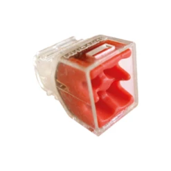 Bornes De Connexion Rapide - 4 Entrées - Rouge - Boite De 100