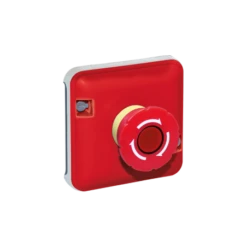 Bouton Arrêt D'urgence étanche à Encastrer - 1/4 De Tour - Jaune/rouge