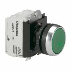 Legrand Bouton Lumineux à Impulsion Affleurant IP69 Osmoz Complet - Vert - 12V à 24V Alternatif Ou Continu