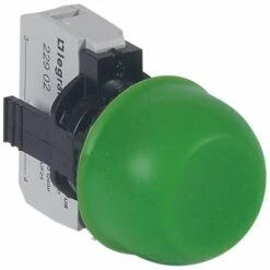 Legrand Bouton Non Lumineux à Impulsion Affleurant Capuchonné IP67 Osmoz Complet - Vert