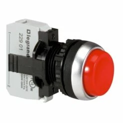 Legrand Bouton Non Lumineux à Impulsion Dépassant IP69 Osmoz Complet Ø22 - Rouge