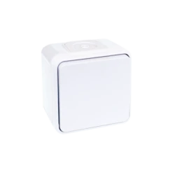 Bouton Poussoir 10A Complet étanche Blanc IP55 OXXO Eur'Ohm