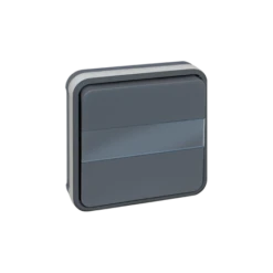 Bouton Poussoir Avec Porte-étiquette Lumineux Encastré 10A Gris OXXO Eur'Ohm