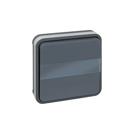 Bouton Poussoir Avec Porte-étiquette Lumineux Encastré 10A Gris OXXO Eur'Ohm 1 Bouton Poussoir Avec Porte-étiquette Lumineux Encastré 10A Gris OXXO Eur'Ohm