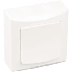 Bouton Poussoir En Saillie Blanc