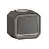 Bouton Poussoir NO LUMINEUX Avec Voyant LEGRAND étanche Plexo Anthracite 10A IP55 IK08 Livré Complet Pour Fixation Saillie