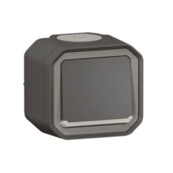 Bouton Poussoir NO LUMINEUX Avec Voyant LEGRAND étanche Plexo Anthracite 10A IP55 IK08 Livré Complet Pour Fixation Saillie