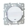 Bouton Poussoir Porte-étiquette SQUARE 1 Poste - 10AX - 250V - Blanc