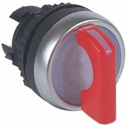 Legrand Bouton Tournant Lumineux à Manette Rouge 2 Positions Fixes 45° - IP69