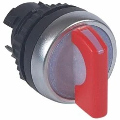 Legrand Bouton Tournant Lumineux à Manette Rouge 3 Positions Fixes 45° IP69