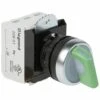 Legrand Bouton Tournant Lumineux à Manette Vert IP69 Osmoz Complet - 24V~ - 2 Positions Fixes