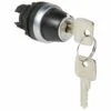 Legrand Bouton Tournant Non Lumineux à Clé N°455 - 3 Positions Fixes 45° - IP69