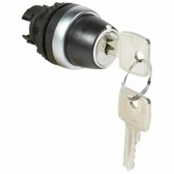 Legrand Bouton Tournant Non Lumineux à Clé N°455 - 3 Positions Fixes 90° Pour Extraction Clé - IP69
