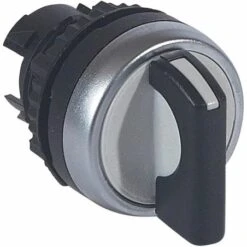Legrand Bouton Tournant Non Lumineux à Manette Noire - 3 Positions Droite Rappel Au Centre 45° - IP69