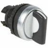 Legrand Bouton Tournant Non Lumineux à Manette Noire- 3 Positions Fixes 45° - IP69
