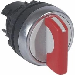 Legrand Bouton Tournant Non Lumineux à Manette Rouge - 3 Positions Fixes 45° - IP69