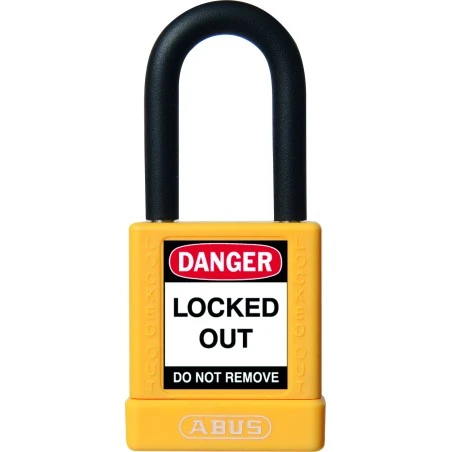 Cadenas De Sécurité ABUS 74 Gaine Jaune Anse De 38mm Varie 1 Cadenas De Sécurité ABUS 74 Gaine Jaune Anse De 38mm Varie
