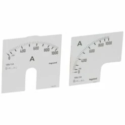 Legrand Cadrans De Mesure Pour Ampèremètre Analogique 0A à 1000A - 1 Cadran Pour Fût Rond Et 1 Cadran Pour Fût Carré