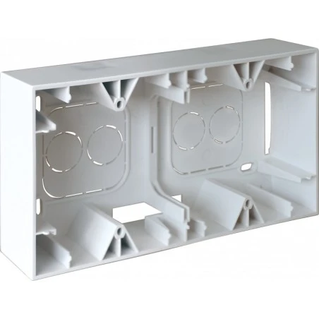 Cadre Saillie 2 Postes SQUARE - Blanc 1 Cadre Saillie 2 Postes SQUARE - Blanc