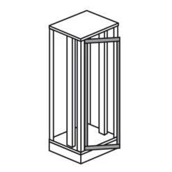 Legrand Cadre Support Plastron Pivotant Pour Armoire XL³4000 Larg. 725mm - Haut. Ext. 2000mm