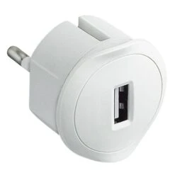 Legrand Chargeur USB 5V 1,5A Maximum Avec Fiche 2P 10A Et Encombrement Réduit - Blanc