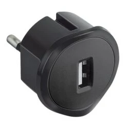 Legrand Chargeur USB 5V 1,5A Maximum Avec Fiche 2P 10A Et Encombrement Réduit - Noir