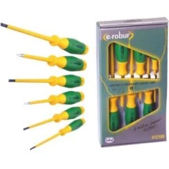 Coffret 6 Tournevis Isolés Bi-matière PZ1-PZ2