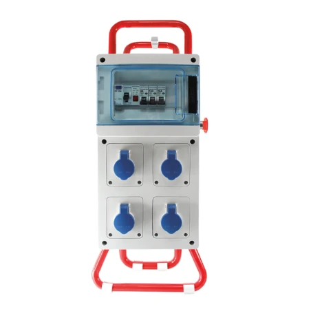 Coffret De Chantier Monophasé Avec Support - 4 PC - 2P+T - 16A - EUR'OHM 1 Coffret De Chantier Monophasé Avec Support - 4 PC - 2P+T - 16A - EUR'OHM