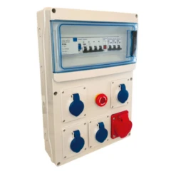 Coffret De Chantier Triphasé 4 PC 2P+T - 230V - 16A + 1 PC 3P+N+T - 400V - 16A - EUR'OHM