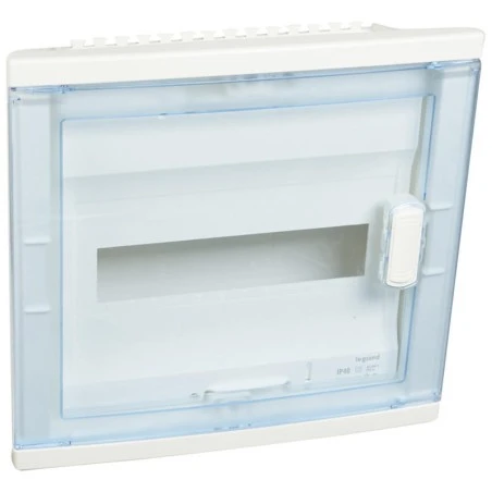 Legrand Coffret Encastré 1 Rangée 12+2 Modules - Avec Porte Isolante Galbée Transparente 1 Legrand Coffret Encastré 1 Rangée 12+2 Modules - Avec Porte Isolante Galbée Transparente