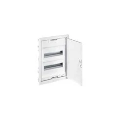 Legrand Coffret Encastré 2 Rangées 24+4 Modules - Avec Porte Métal Extra Plate Blanche