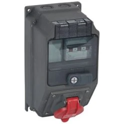 Legrand Coffret Monoprise Hypra 1 Prise 16A 3P+T - 380V~ à 415V~ Et 1 Disjoncteur - IP44