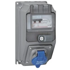 Legrand Coffret Monoprise Hypra 1 Prise 2P+T - 16A - 200V~ à 250V~ Et 1 Disjoncteur Différentiel - IP44