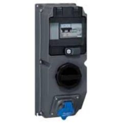 Legrand Coffret Monoprise Hypra 1 Prise 32A 2P+T- 200V~ à 250V~ Et 1 Interrupteur Et 1 Disjoncteur Différentiel - IP44