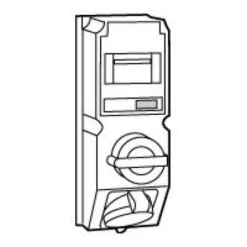 Legrand Coffret Monoprise Hypra 1 Prise 32A 3P+T - 380V~ à 415V~ Et 1 Interrupteur Et 1 Disjoncteur - IP44